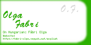 olga fabri business card