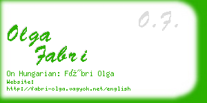 olga fabri business card